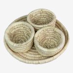 سرویس اردورخوری گرد حصیری 3 تایی