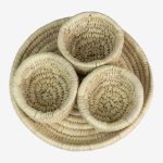 سرویس اردورخوری گرد حصیری 3 تایی - Image 2