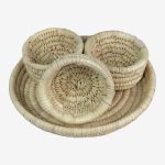 سرویس اردورخوری گرد حصیری 3 تایی - Image 3