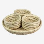سرویس اردورخوری گرد حصیری 3 تایی - Image 6